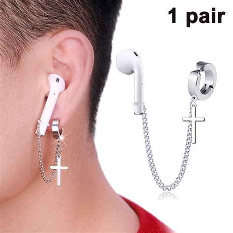 pink airpod earrings|wireless earbud earrings.